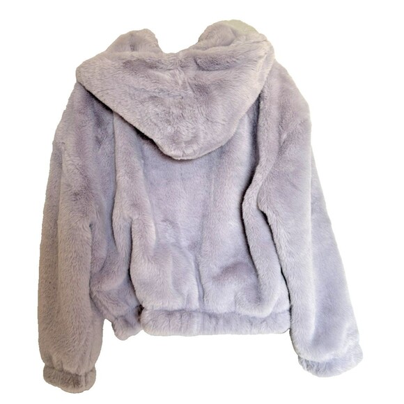 UGG Medium Mandy Faux Fur Hoodie Ii Sweater Cloudy Grey Coat Jacket - Picture 6 of 12